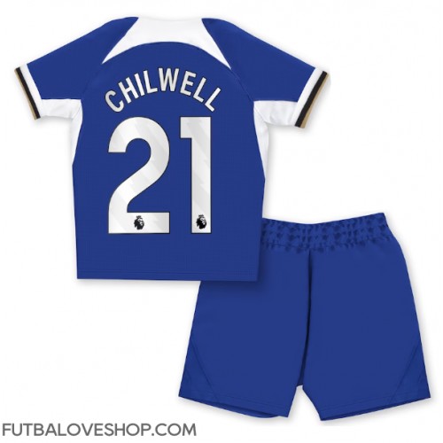 Dres Chelsea Ben Chilwell #21 Domáci pre deti 2023-24 Krátky Rukáv (+ trenírky)